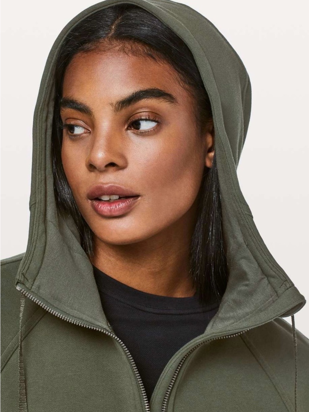 NEW Lululemon Huddle & Hustle Game Day Full Zip Hoodie Olive Camo Green Size 8 - Picture 3 of 9